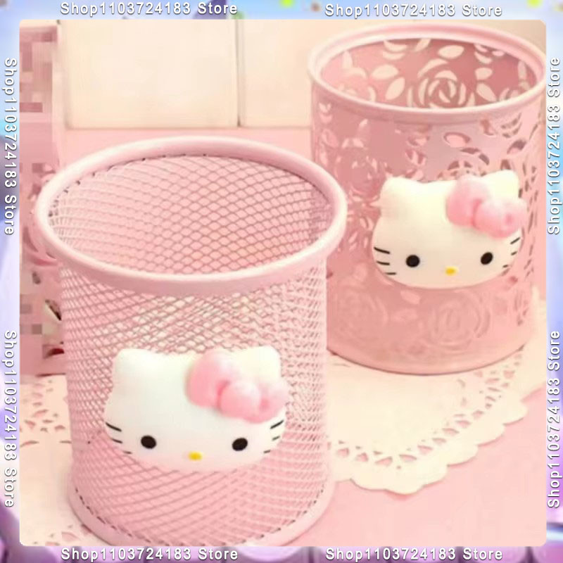

Hello Kitty Sanrio animation peripheral cartoon children's pen holder creative kawaii desktop storage box ornaments wholesale