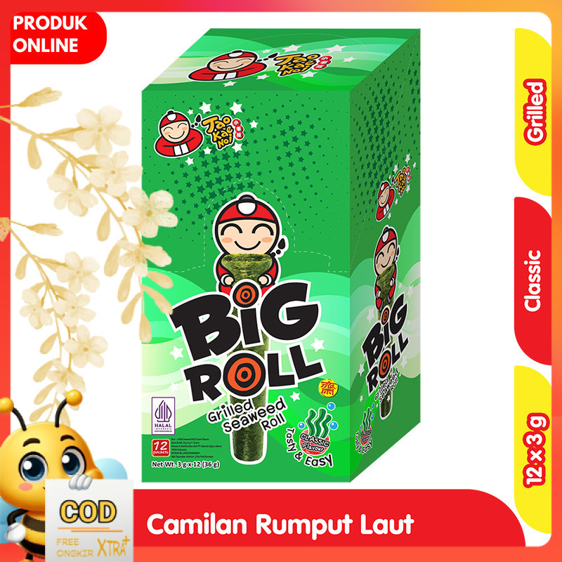 

Tao Kae Noi Big Roll Grilled Seaweed Classic Box 12 x 3 g