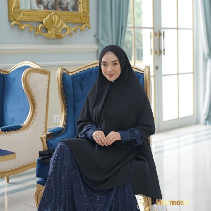 GAMIS EMBOS MOTIF LILY NAVY - Navy, S