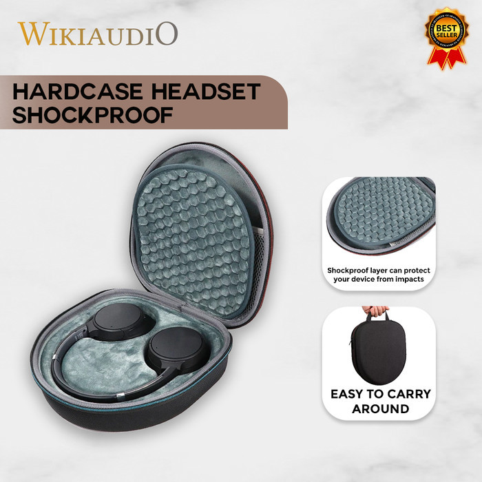 "R.V.Shop" - TERMURAH Hard Case Headphone SONY MDR-XB550AP WH-XB700 WH-CH710N MDR-XB950BT - EXT BLAC
