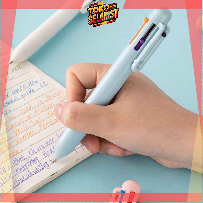 

COD Makassar Pulpen Warna Mekanik Pastel Color / 6 In 1 Warna Pulpen Multicolor / Pulpen Warna Warni / Pulpen Sekolah Multicolor