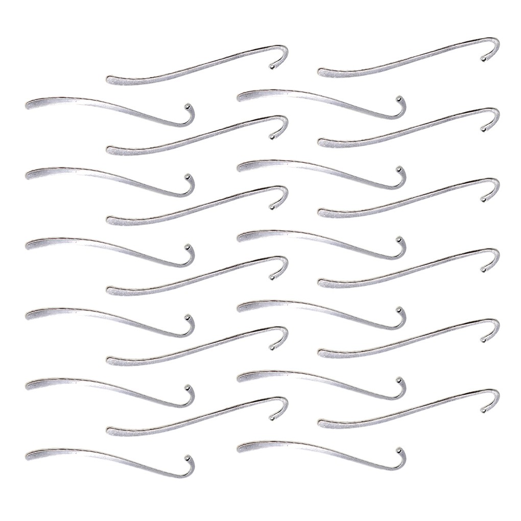 

24 Pieces Hook Bookmark Zinc Alloy Jewelry Making Bookmarks Home Office Decor Collection Hairpin DIY Crafts Copper