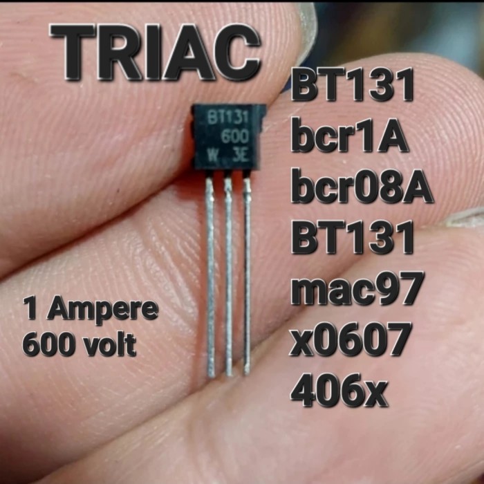BSM BT 131 triac triak 1a 600v bcr1a  x0607 bcr08a 148k bcr08 mac97 406x