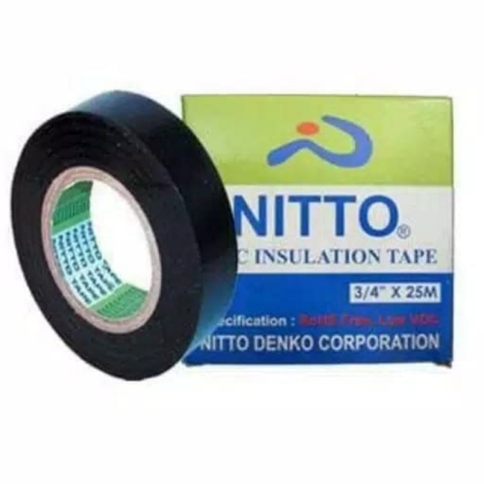 

BSM isolasi lakban seal tape nitto nito unibel hitam 3/4 x 25m 25mtr