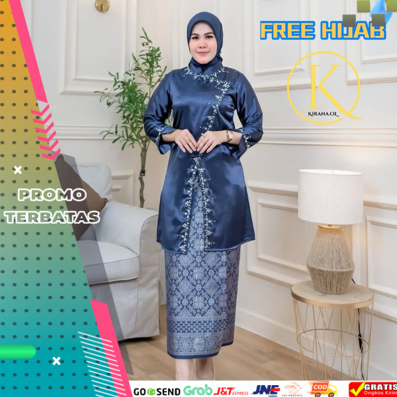 (FREE HIJAB)  KEBAYA PAYET MODERN - BAJU KURUNG MELAYU - KEBAYA BUSUI MODERN - KEBAYA PESTA - KEBAYA