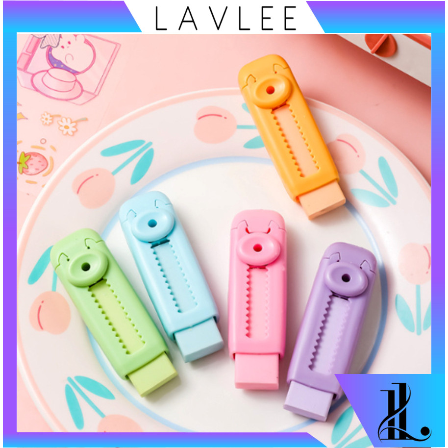 

Lavlee - S5998 Penghapus Mekanik / Hapusan Mekanik Warna Lucu Tidak Meninggalkan Serpihan / Sliding Eraser / Push Eraser / Eraser