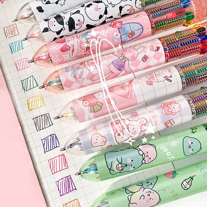 

Pulpen Retractable 10 Warna 0.5mm Motif Kartun Untuk Pelajar