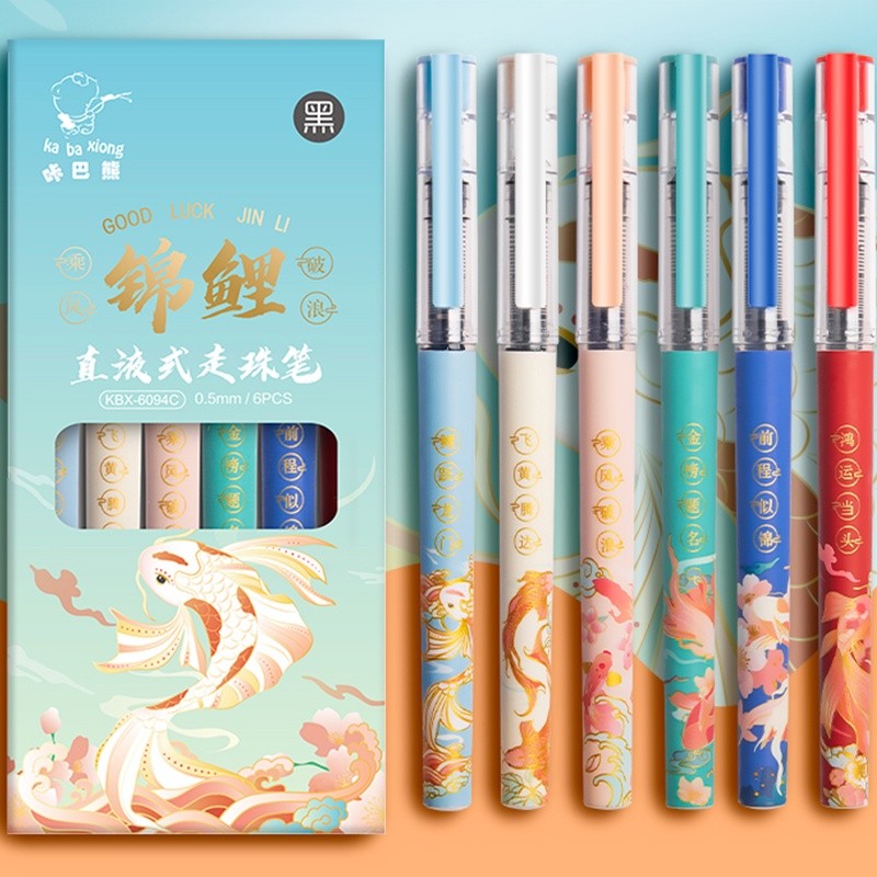 

6pcs Dikemas 0.5mm Ujung Kapasitas Besar Tanda Tangan