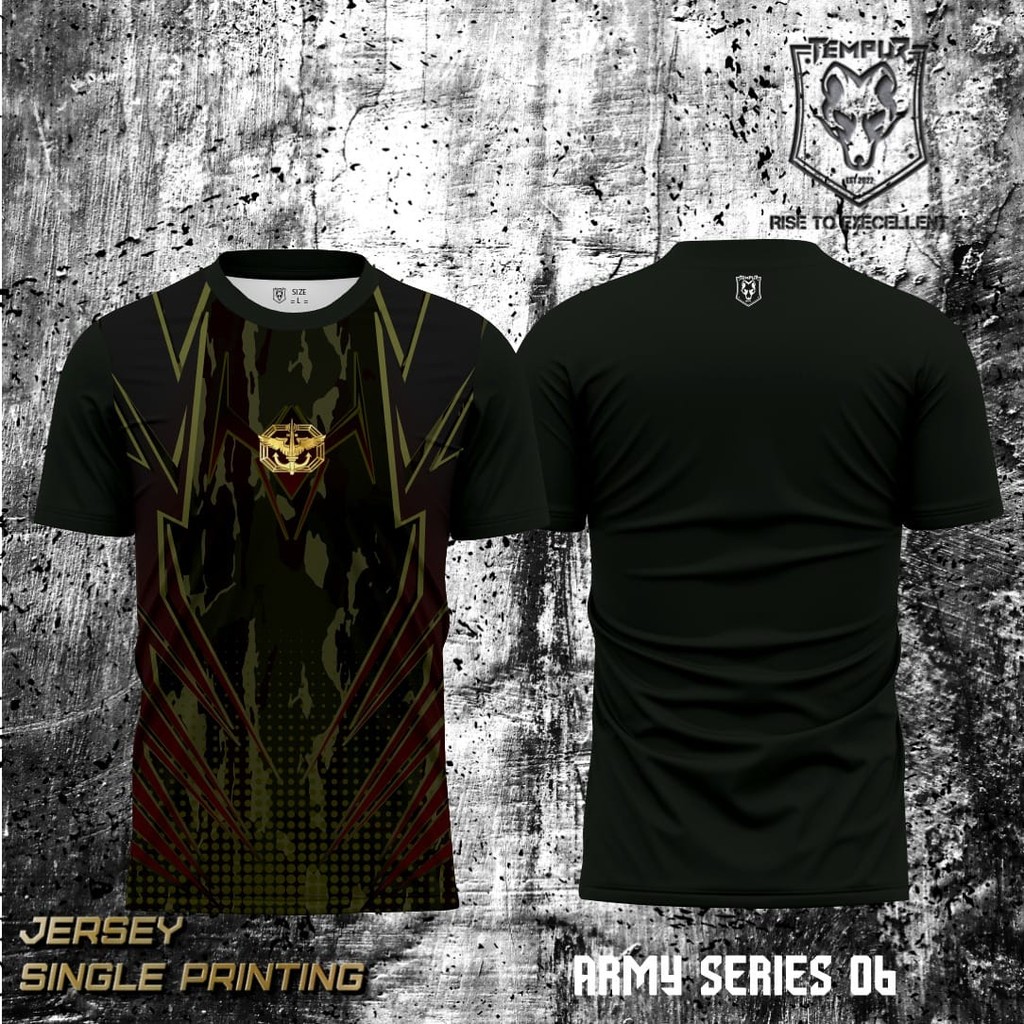Kaos kopassus-baju olahraga tni-kaos jersey