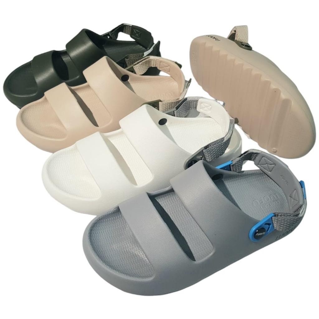 BLS Luofu Sandal Selop Karet Pria Ban Dua Tali Belakang E6231-B2TL4W (AR2-3)