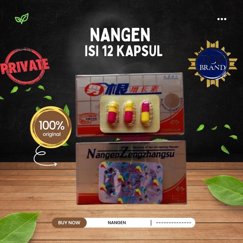( Privasi Aman)Nangen Zengzhangsu-Asli Original Suplemen Herbal Pria Isi 12 KapsulGratis ongkos kiri
