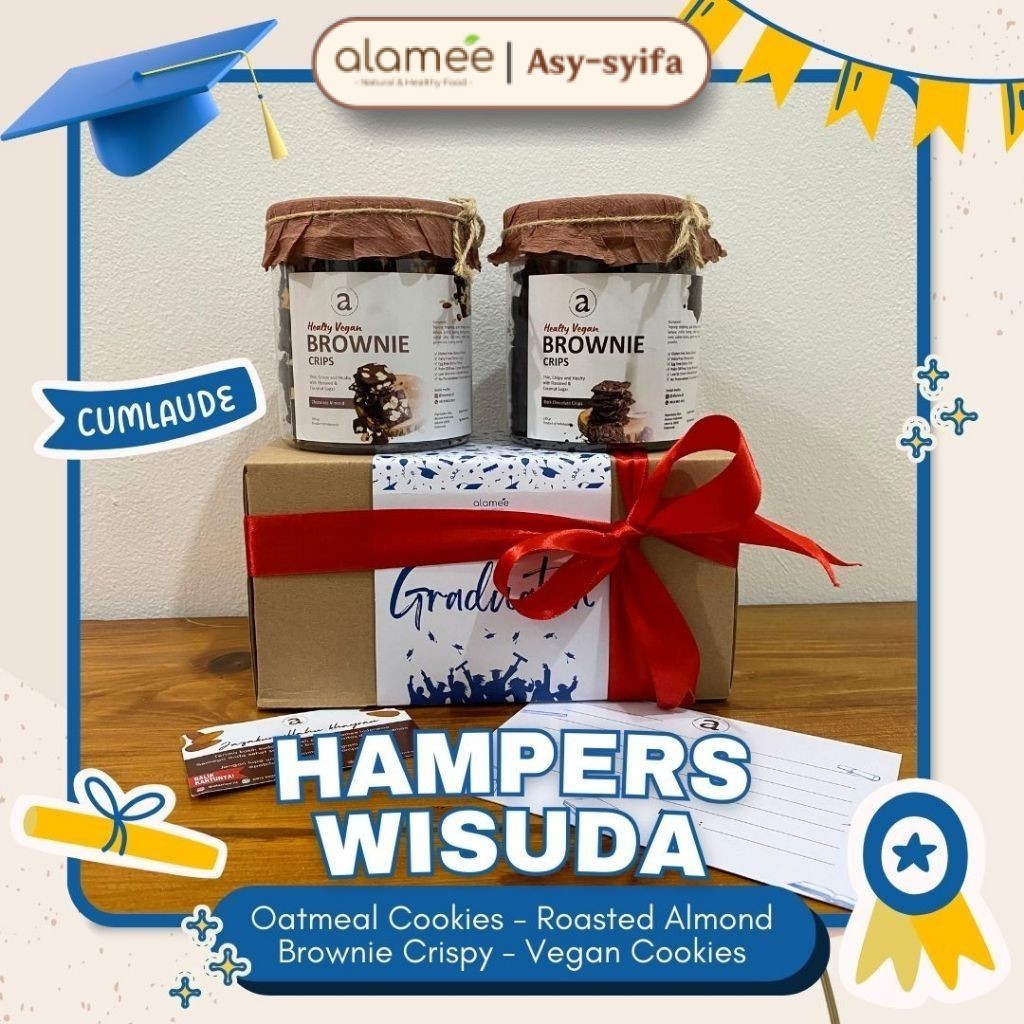 

ALAMEE Kado Wisuda Hampers Graduation Gift Hadiah Cemilan Snack Kue Kering Parcel Gift Box Bingkisan Asy Syifa