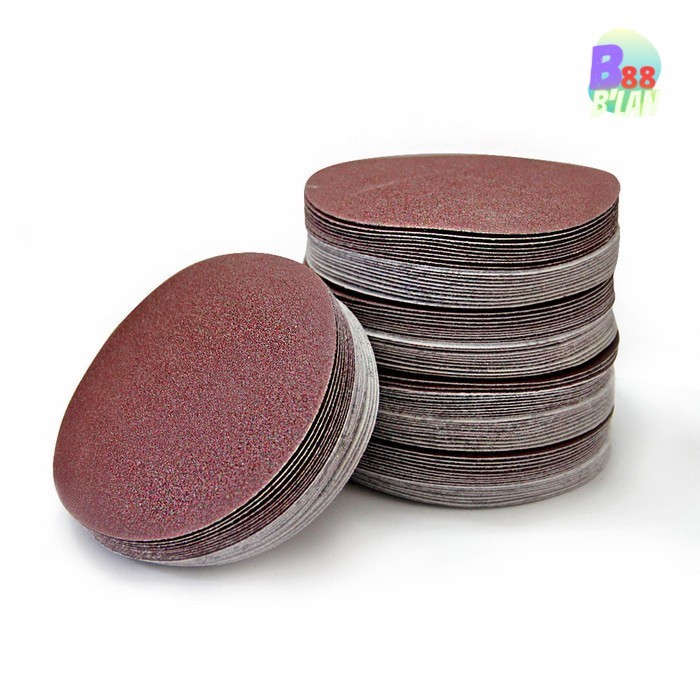 1pcs - Amplas Bulat Velcro 4" Grit 60 80 100 120 150 180 240 400 Amplas Tempel Gerinda Velcro B088 A