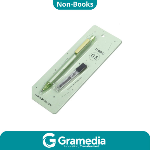 

[Gramedia Cijantung] KACO TURBO MECH PENCIL 0.5 SET WITH REFILL HB GREEN