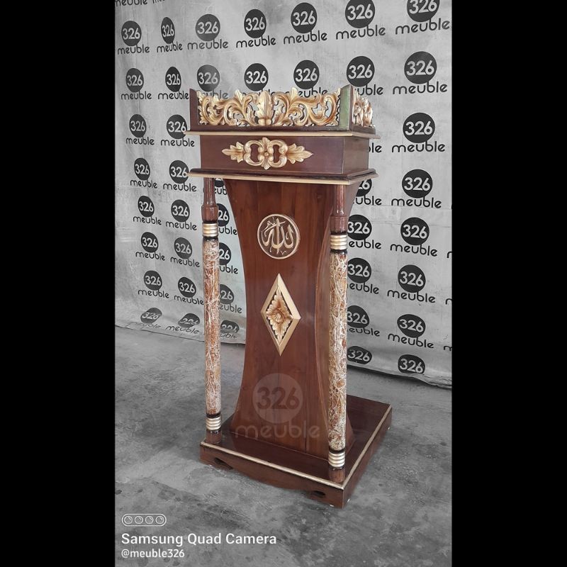 Podium Presiden Jati Mimbar Podium Kecil, Mimbar Masjid Jati