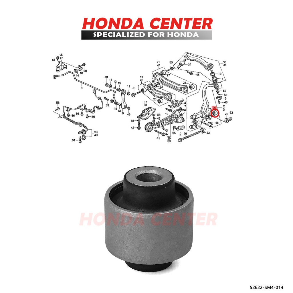 Bushing Shock Absorber Belakang Accord Prestige Maestro Cielo