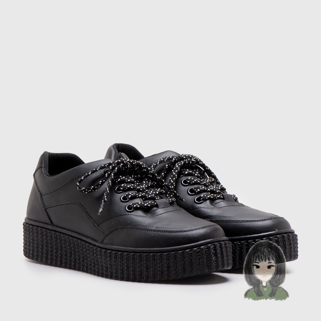{PROMO RAMADHAN} Adorableprojects - Medalion Black Sneakers - Sepatu Wanita
