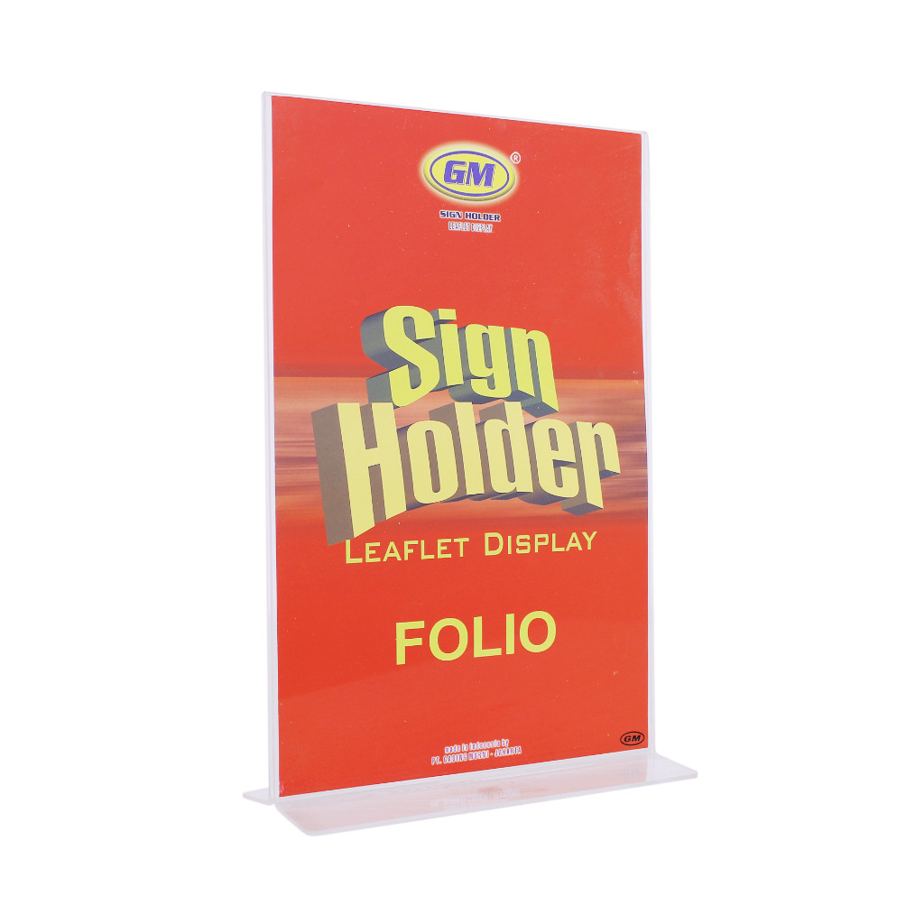 

GM SIGN HOLDER T TERBALIK / AKRILIK TEMPAT BROSUR TEMPEL SIGN HOLDER QRIS BARCODE MENU