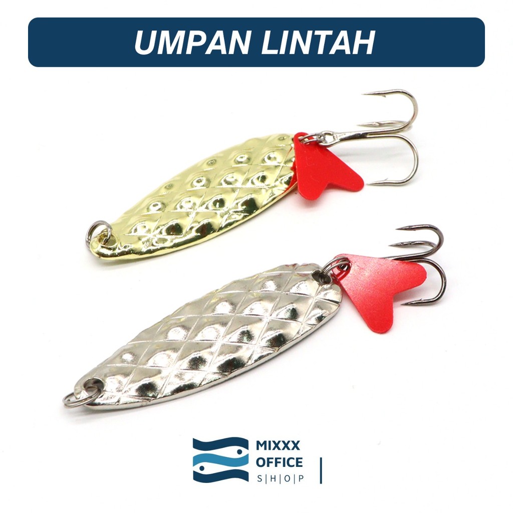 WISIN Spoon Nanas Ekor Merah 9g Lure Umpan Laut - Free Ongkir Shopee