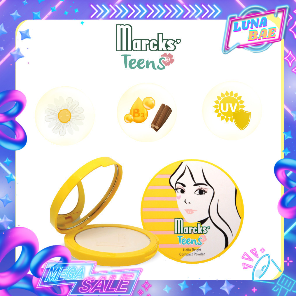 Marcks Teens Compact Powder bedak padat powder twc  invisible bedak padat two way cake MARCKS