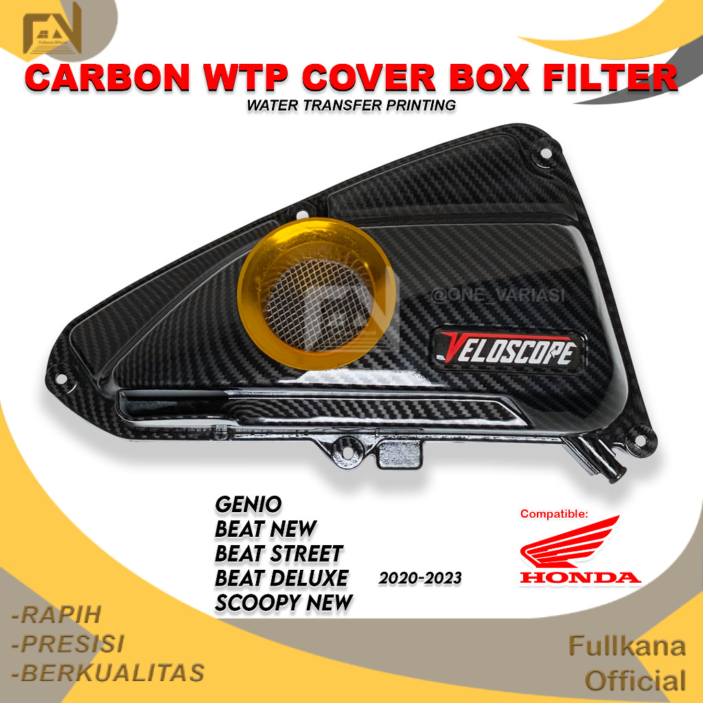 FULLKANA CARBON - COVER TUTUP BOX FILTER CARBON VELOCITY GENIO / TUTUP FILTER BEAT NEW CARBON BEAT D