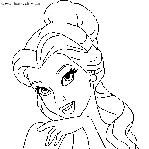 

10 LEMBAR kertas mewarnai, GAMBAR MEWARNAI tema PRINCESS BELLE