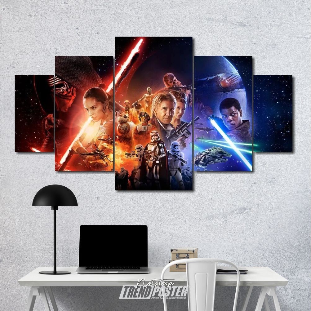 Poster Dinding Poster kayu Star Wars Epic Journey Star Wars Battlefront II Stormtrooper Brigade Wars
