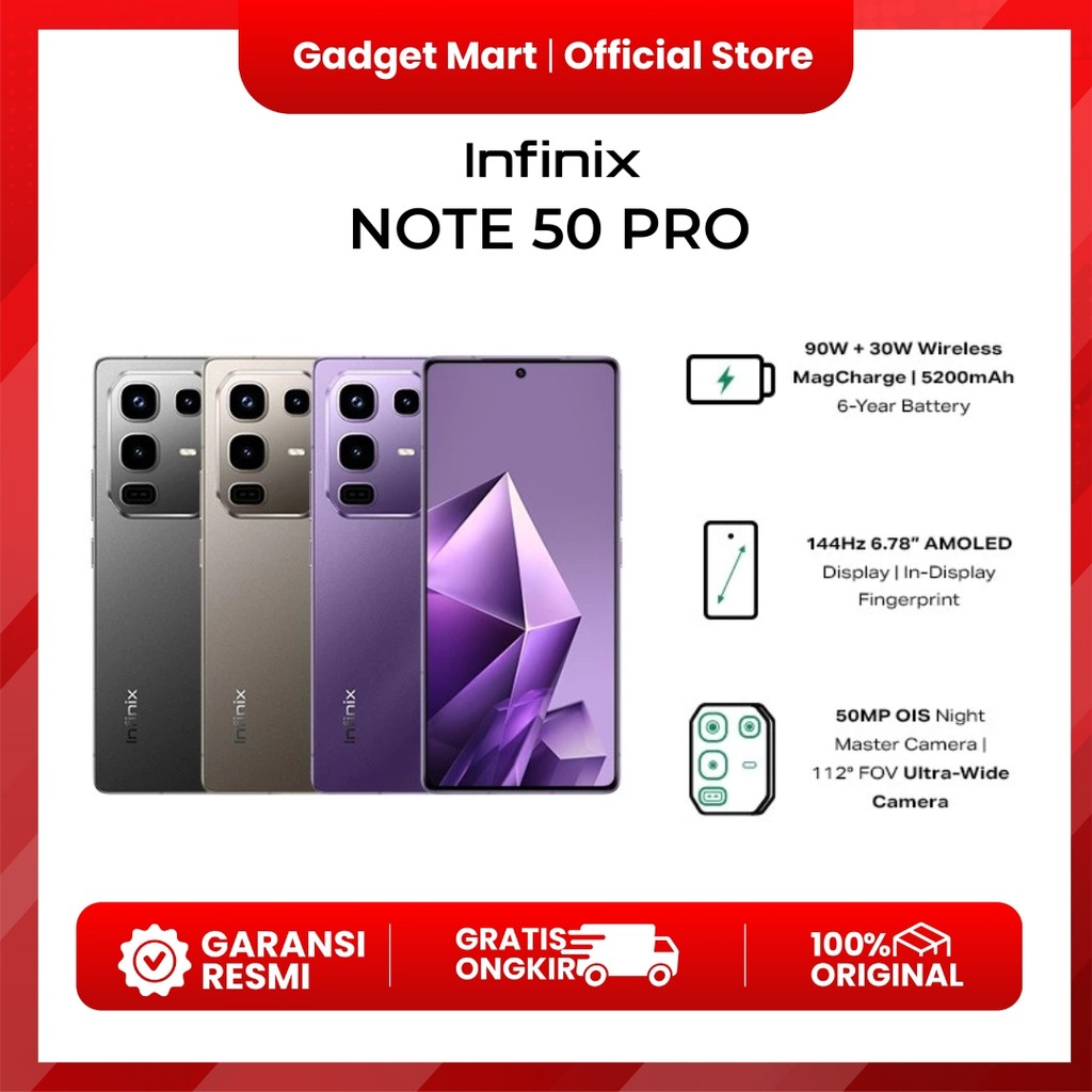 Infinix Note 50 Pro 8/256GB - Garansi Resmi