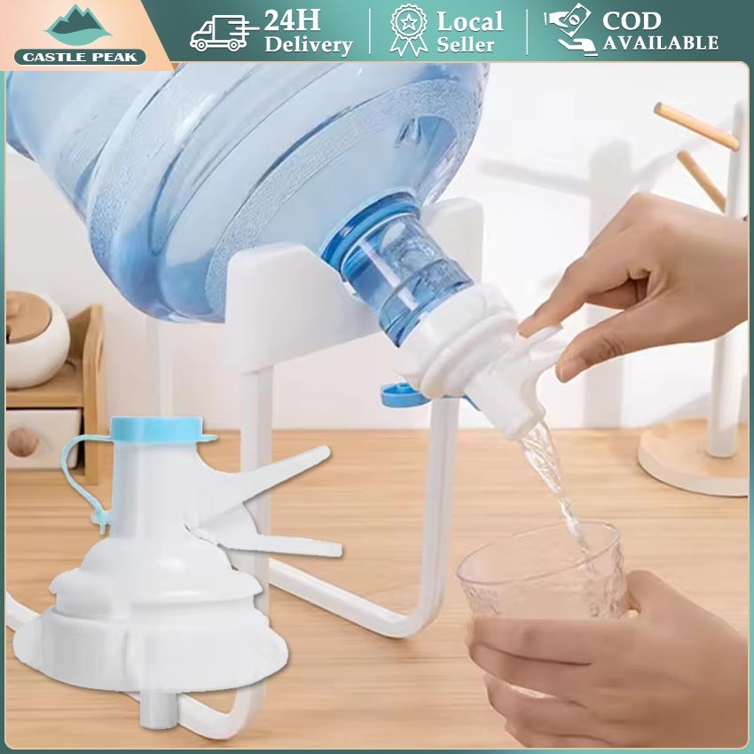 Tutup Keran Galon Portable + Kran Air Otomatis - Desain Ringan Anti Tumpah, Praktis untuk Acara Outd