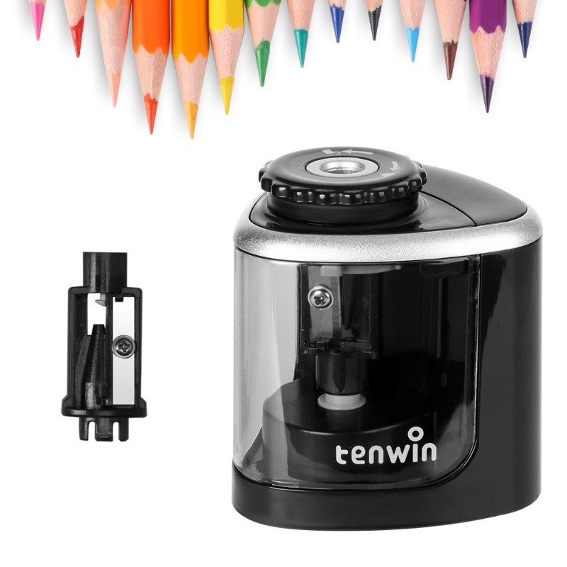 Color Electric Pencil Sharpener Creative Students Learn Stationery Semi-automatic Pencil Sharpener P