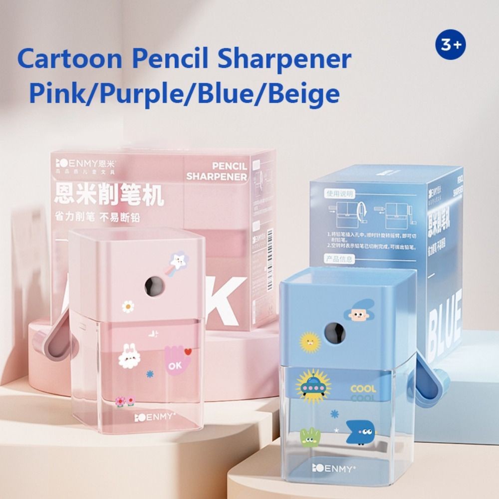

Creative Hand Crank Cute Cartoon Mechanical Pencil Sharpener Pencil Automatically Enters Pencil Sharpening Office School Tool