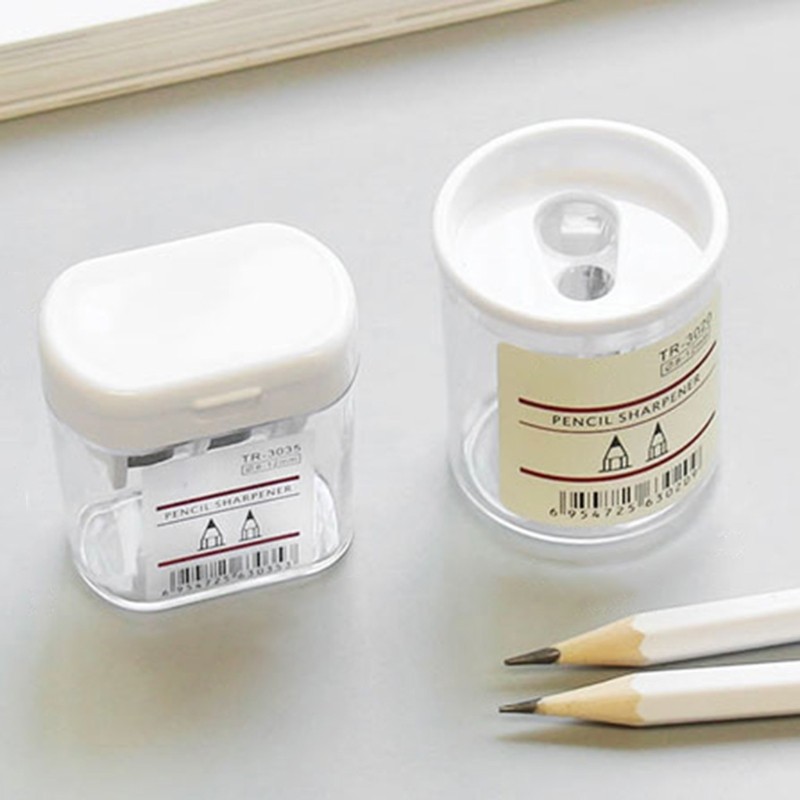 

Clear Pencil Sharpener with Lid Class Rewards Parties Supplies for Children Kids