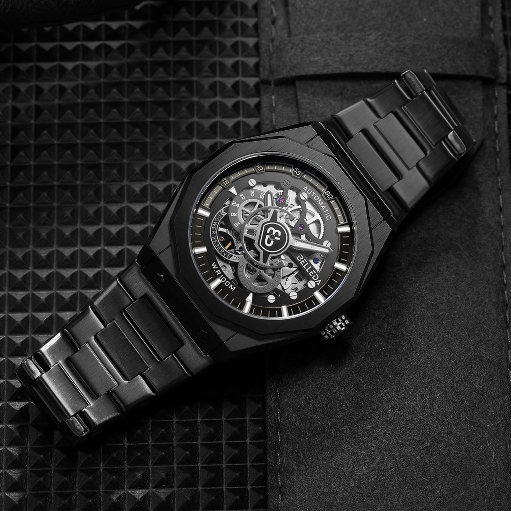 Big Sale  JAM TANGAN PRIA BELLEDA 9568 RANTAI JAM TANGAN AUTOMATIC