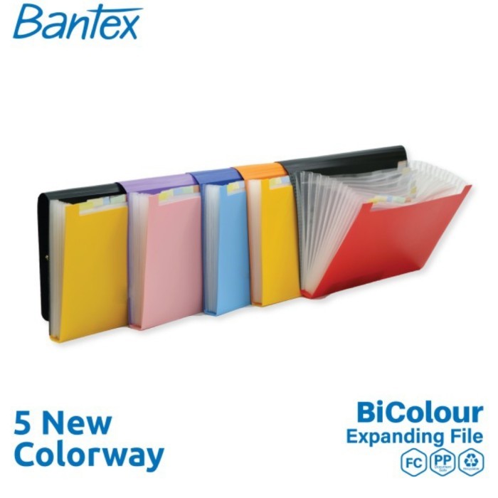 

Andma Bantex Expanding File folio 12 pocket Bicolour 3601