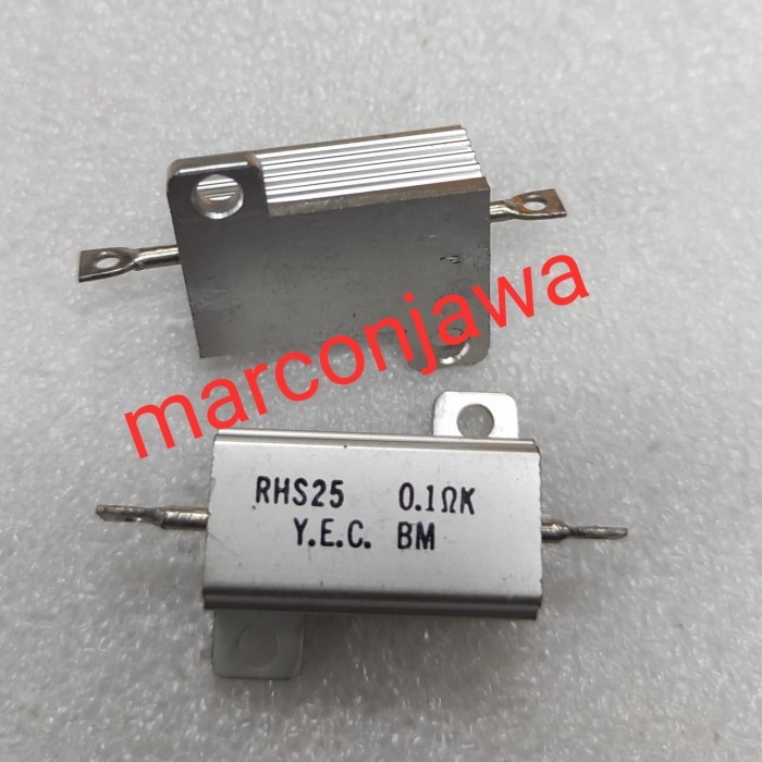 AS01 resistor heatsing 25W 0.1 ohm silver