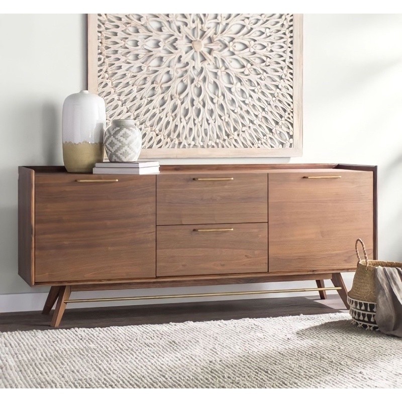 BUFFET TV MINIMALIS, BUFFET TV, BUFFET TV KAYU JATI, BUFFET RETRO