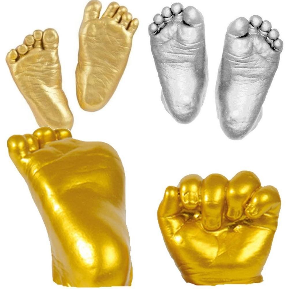 Diy Plaster Mold 3d Hand Foot Print Mold For Baby Souvenir Hand Casting Kit Couples Wedding Holding 