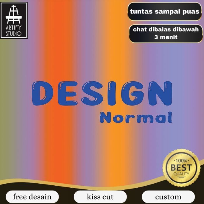 Artify  Print Jasa Desain Sticker Logo Stiker Kemasan Makanan Botol Minuman 2X REVISI