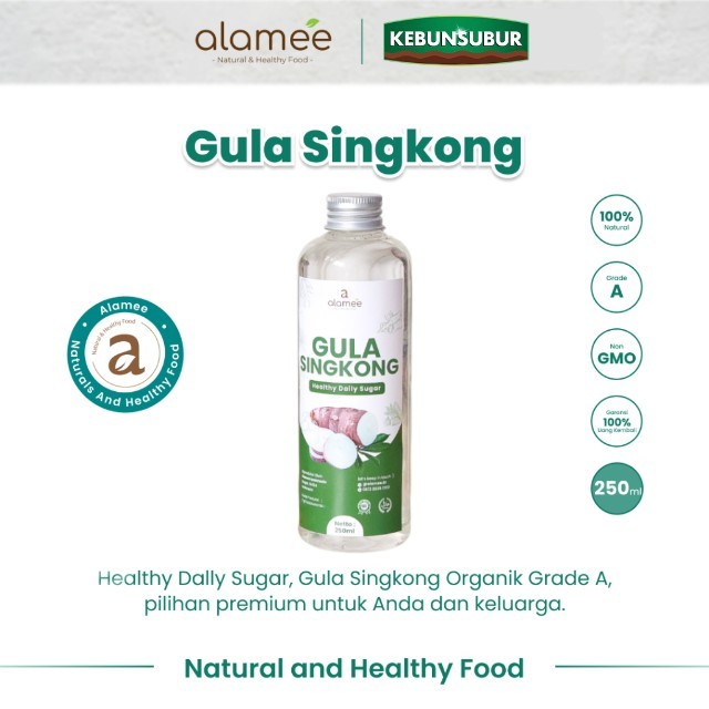 

ALAMEE Gula Singkong Cair Organik Rendah Kalori Sweetener Fructose Gluten Free 250ml Kebunsubur