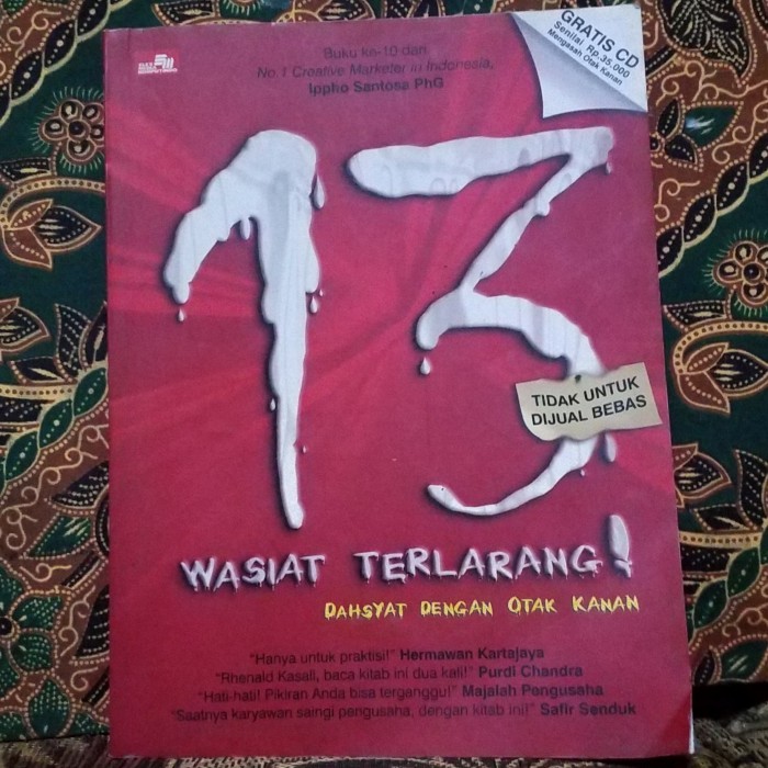 13 Wasiat Terlarang : Dahsyat Dengan Otak Kanan