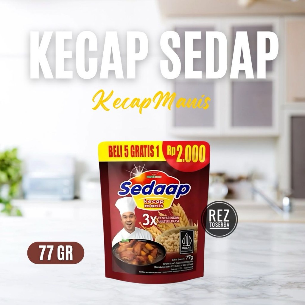 

Sedaap Kecap Manis Kedelai Hitam 77 Gram