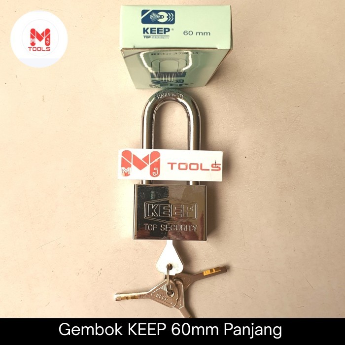 Gembok KEEP 60mm Panjang - KEEP Gembok Panjang - Gembok Stainless KEEP - KEEP Top Security Lock - Ge