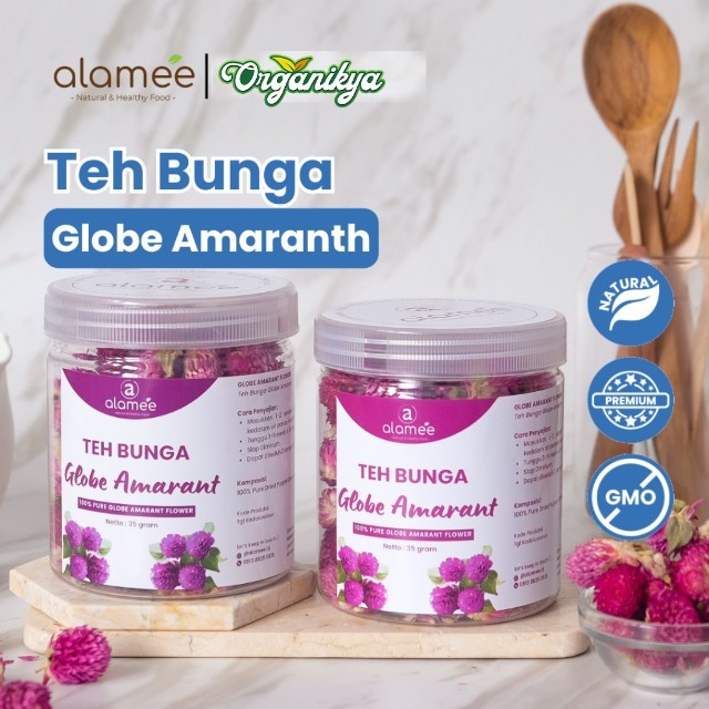 

Teh Bunga Globe Amaranth Tea Herbal Kering Organik Dried Flower Alami 35 Gr organikya