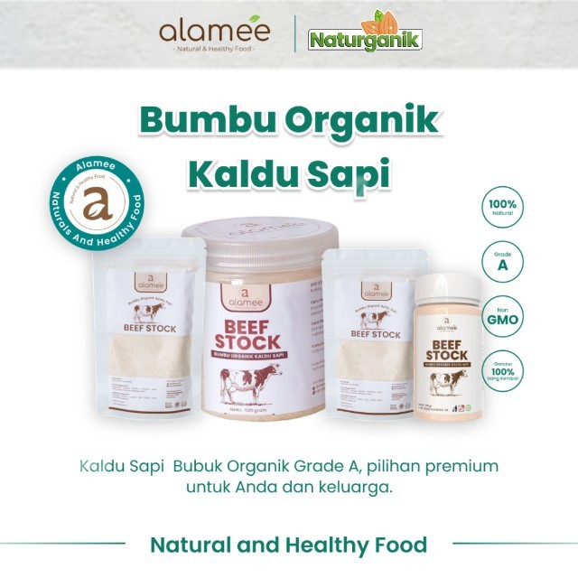 

ALAMEE Kaldu Sapi NON MSG Bubuk Penyedap Rasa Beef Stock Powder Organik Naturganik