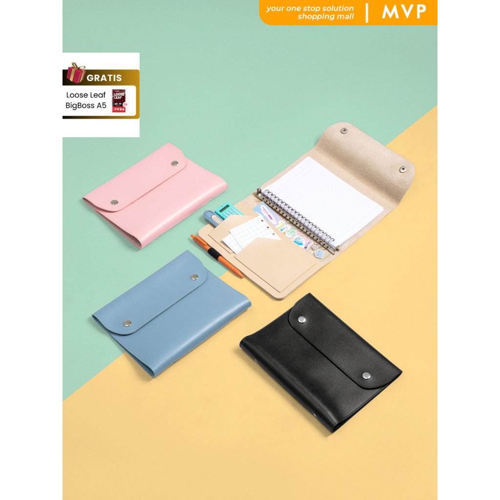 

MVP Binder A5 20 Ring Notebook Profesional Dengan Binder Kulit Sintetis Untuk Meeting Buku Jurnal