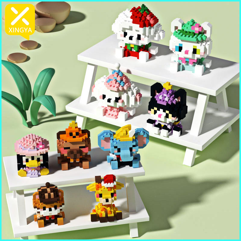XINGYA Mainan Bricks Hewan Seri  Kucing Dog Anak Perempuan Puzzle Hadiah Hari Anak-Anak