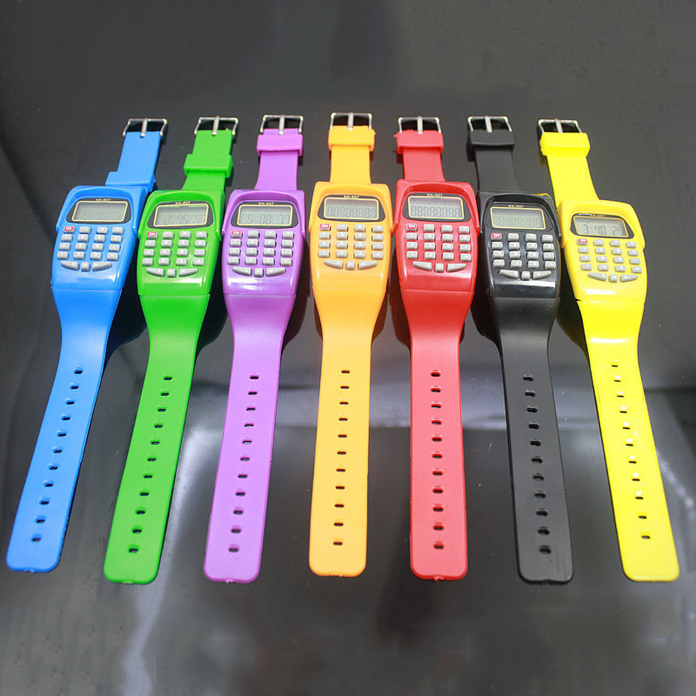 

2 Pcs Simple and Stylish Toddler Watches for Girls Small Calculator Calculation Kids