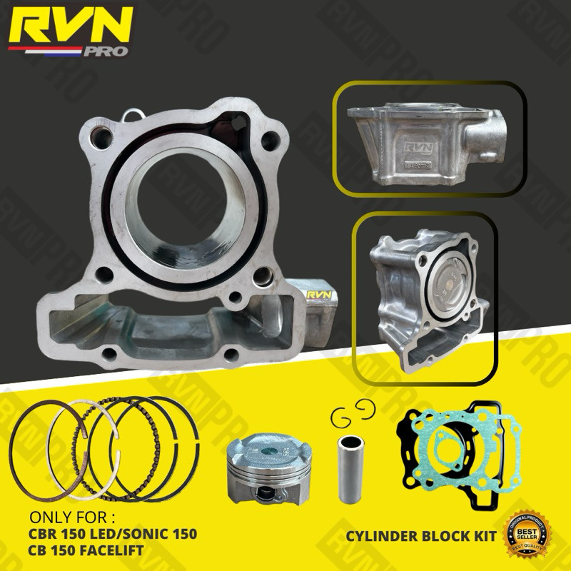 RVN CYLINDER BLOK SEHER BORING STANDAR KOMPLIT K56 CBR 150 NEW SONIC 150 R CB 150R NEW SUPRA GTR 150