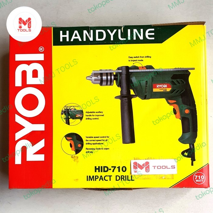 Mesin Bor Listrik Impack RYOBI 13mm HID-710 - RYOBI Impack Drill 13mm