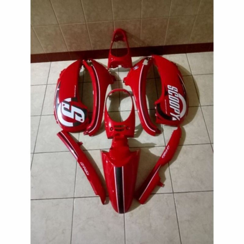 body bodi full halus scoopy fi 2015 merah